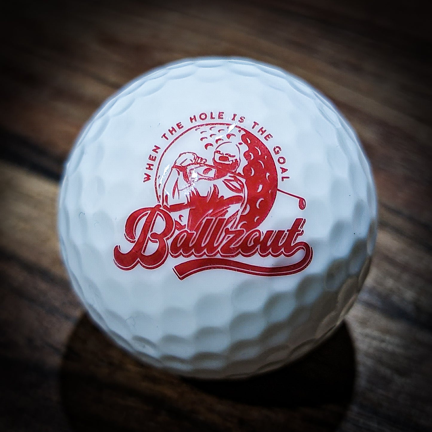 LED LIGHT UP NIGHT GOLF BALLS (Colour: RED - 6 colour range)