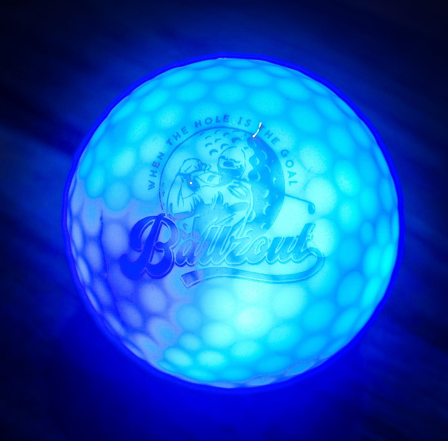 LED LIGHT UP NIGHT GOLF BALLS (Colour: RED - 6 colour range)