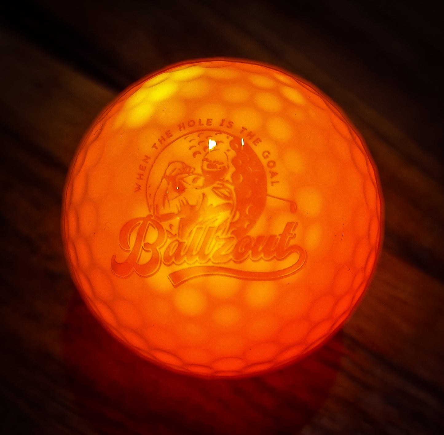 LED LIGHT UP NIGHT GOLF BALLS (Colour: RED - 6 colour range)