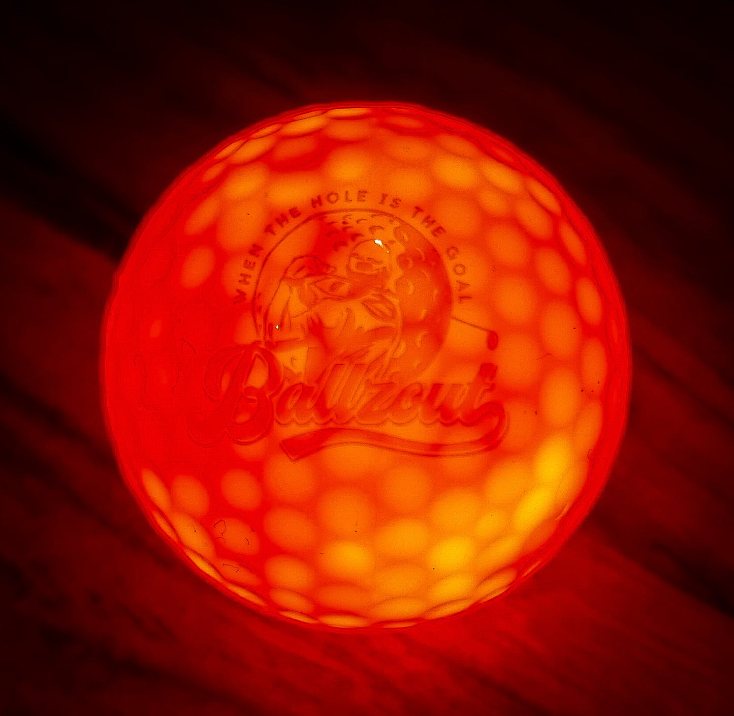 LED LIGHT UP NIGHT GOLF BALLS (Colour: RED - 6 colour range)