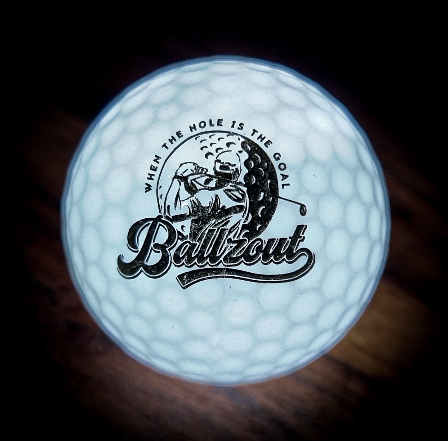 LED LIGHT UP NIGHT GOLF BALLS (Colour: RED - 6 colour range)