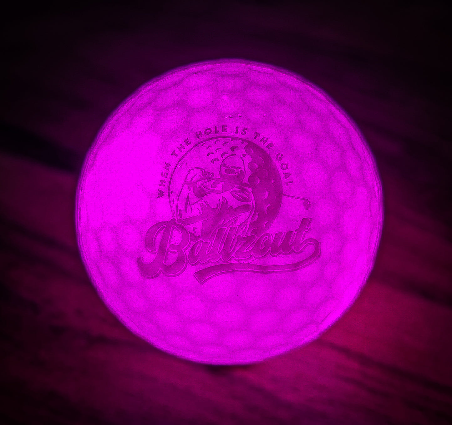 LED LIGHT UP NIGHT GOLF BALLS (Colour: RED - 6 colour range)